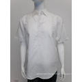 Men's ramie cotton short sleeve shirt